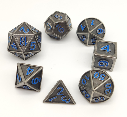 L'ensemble de matrices de jeu en métal KTV, main versant 7 polyèdres meurent ensemble