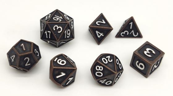 Ensemble polyèdre de matrices en métal vigoureux inodore, métal résistant à l'usure Mini Dice