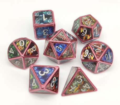 Ensemble polyèdre de matrices en métal vigoureux inodore, métal résistant à l'usure Mini Dice
