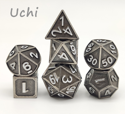 Matrices polyèdres noires portatives non-toxiques, matrices D20 minuscules résistantes à l'usure