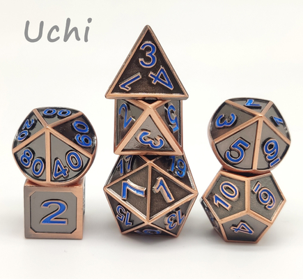 Mini Polyhedral Dice durable fait main, ensemble micro de matrices de tranchants ordonnés