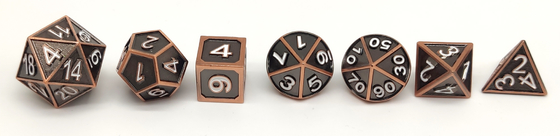 Petites matrices universelles en métal, Mini Polyhedral Dice Set inodore
