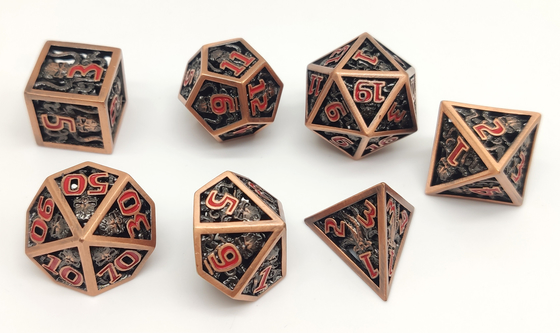 Matrices polyèdres de résine antiusure faite main portatives pour Shadowrun