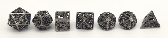 Matrices polyèdres de résine de luxe portative polies pour le cachot et le dragon