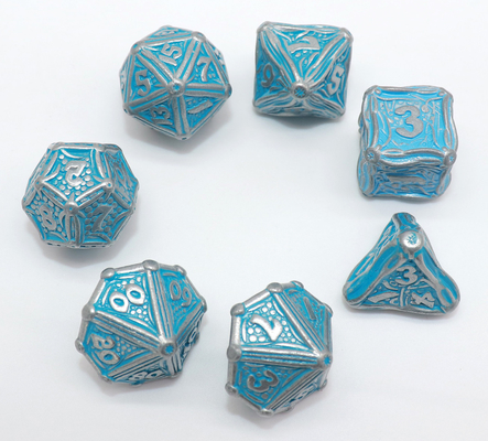 Dièse poli par main Mini Polyhedral Dice Set 7 morceaux pour la collection