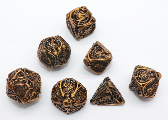 L'or de GST a plaqué le découpage de Mini Polyhedral Dice Portable Exquisite