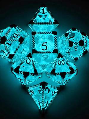Mini Entertainment Blue Luminous Dice de vente chaud LED polyèdre