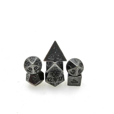 Jeu de plateau de dés en mini métal polyédrique