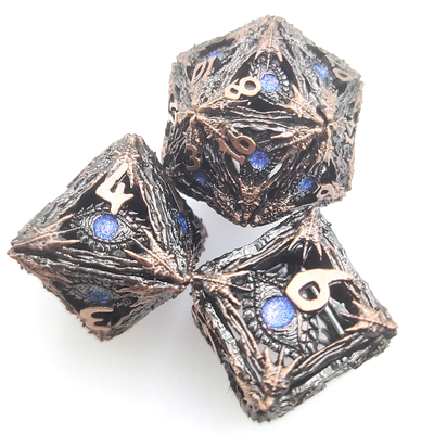 Résine plaquée or léger pour jeu de dés polyédriques de collection jeu de société du mdn