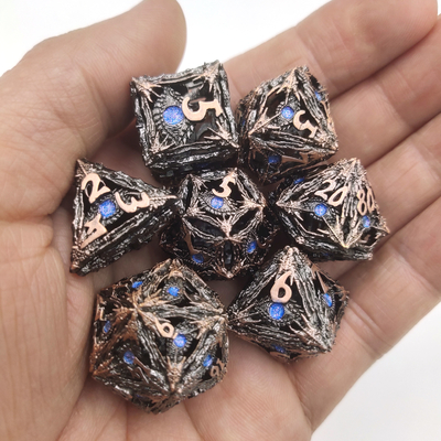 Résine plaquée or léger pour jeu de dés polyédriques de collection jeu de société du mdn