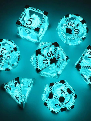 Mini Entertainment Blue Luminous Dice de vente chaud LED polyèdre