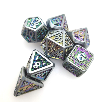 Jeu de société GST Dés métalliques polyvalents polyédriques Durable MDN