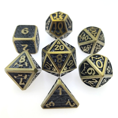 Jeu de dés pour dés MDN ou RPG Placage pratique Métal coloré pointu