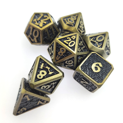 Jeu de dés pour dés MDN ou RPG Placage pratique Métal coloré pointu