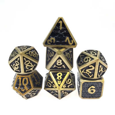 Jeu de dés pour dés MDN ou RPG Placage pratique Métal coloré pointu