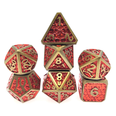 Pour les matrices faites main polyèdres en métal d'ensemble de 7 morceaux en métal de table de jeu