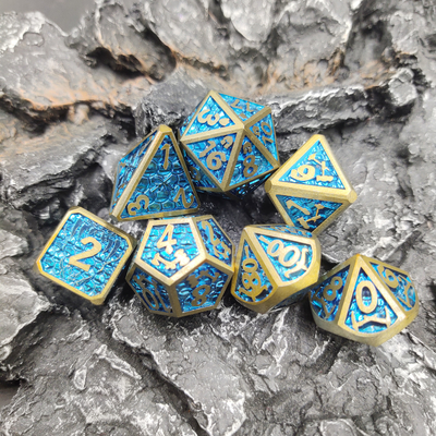 Jeu de dés RPG personnalisé polyvalent pour polyédrique de dés en métal adulte