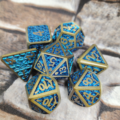 Jeu de dés RPG personnalisé polyvalent pour polyédrique de dés en métal adulte
