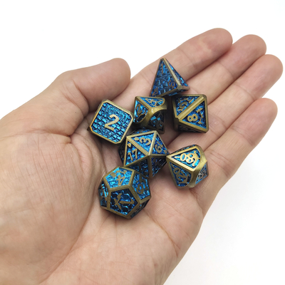 Pratique Mini jeu de société de dés du mdn dés en métal polyédrique étanche à l'humidité