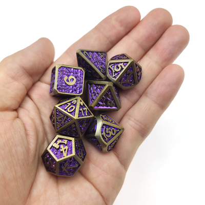 Mini dés RPG 7 pièces minuscules ensemble polyédrique magique les ensembles de dés à puce de collecte
