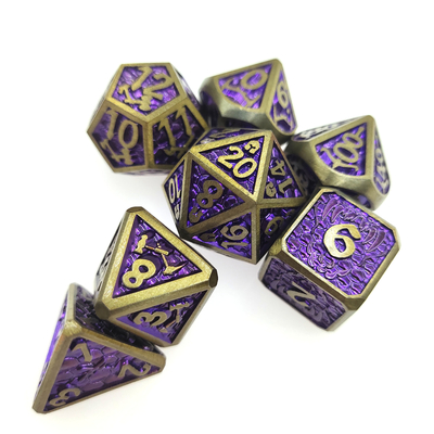 Mini dés RPG 7 pièces minuscules ensemble polyédrique magique les ensembles de dés à puce de collecte