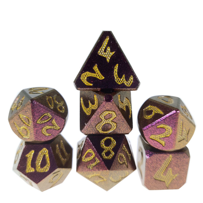 Jeu de cartes RPG Dice Set ZincFor Dungeons And Dragons​ Métal Polyédrique Noir