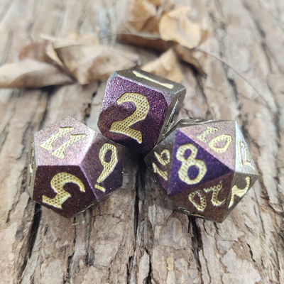 Jeu de cartes RPG Dice Set ZincFor Dungeons And Dragons​ Métal Polyédrique Noir