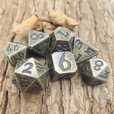 Sculpté à la main durable pour le jeu de dés polyédriques en métal polyvalent Savage World