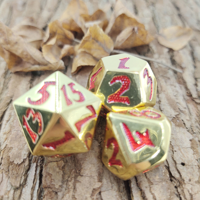 Jeu de dés polyédriques de luxe de D4, D6, D8, D10, D12, D20 et D% pour les jeux de cartes RPG
