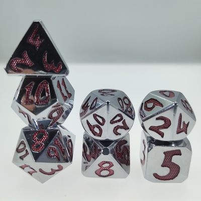 les matrices multi légères inodores rouges de matrices de polyèdre de fonction de ruban ont placé la taille vigoureuse 12cm de 7 PCs pour le jeu de RPG