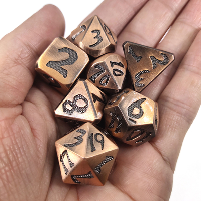 Mini dés RPG 7 pièces dés ensemble multifonctionnel polyédrique fabriqué à la main non toxique