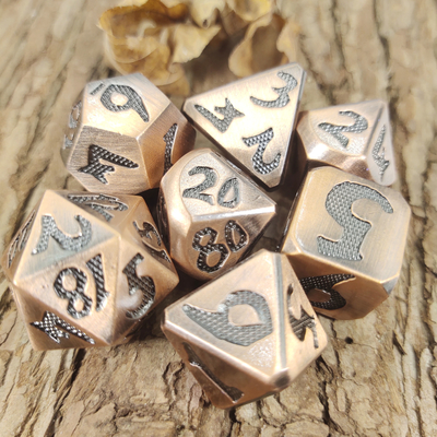Mini dés RPG 7 pièces dés ensemble multifonctionnel polyédrique fabriqué à la main non toxique