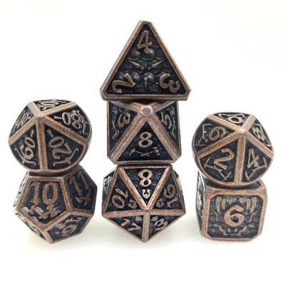 GST Multipurpose Mini RPG DiceGold Plated Polyhedral Dice Set Expérience de jeu tactile unique noir