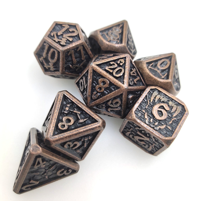 GST Multipurpose Mini RPG DiceGold Plated Polyhedral Dice Set Expérience de jeu tactile unique noir