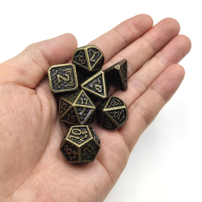 Les matrices de table de jeu ont placé le jaune résistant à l'usure polyèdre de Mini Dice Metal Antiwear For en métal
