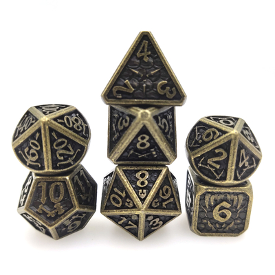 Les matrices de table de jeu ont placé le jaune résistant à l'usure polyèdre de Mini Dice Metal Antiwear For en métal