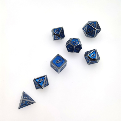 Jeu de dés polyédriques en métal Ming Sharp Edge personnalisé polyvalent