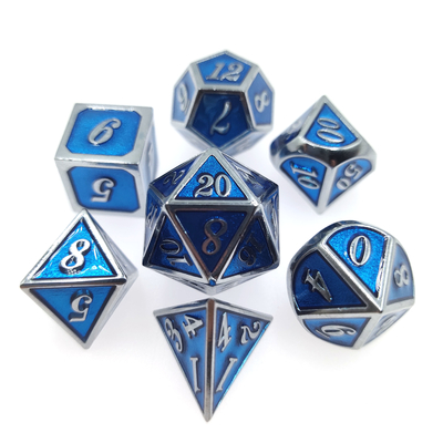 Jeu de dés polyédriques en métal Ming Sharp Edge personnalisé polyvalent