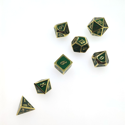 Les matrices de fantaisie en métal ont placé les matrices antiusure de jeu de 7 morceaux ont placé le vert polyèdre de jeune truie d'usage