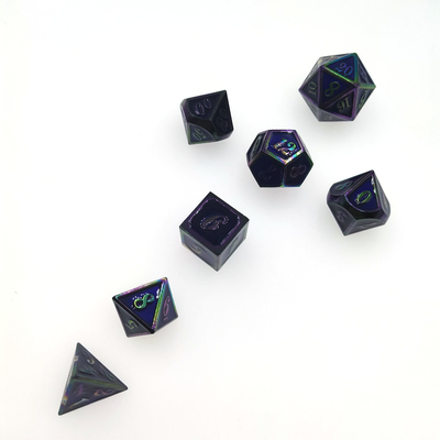 Mini dés polyédriques en alliage pour donjons et dragons durables