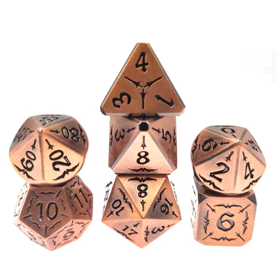 Ensemble de dés en vrac Rpg dés polyédriques à noyau liquide noir poli à la main non toxiques