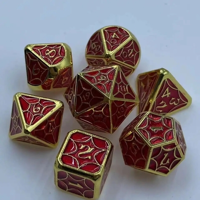 Ensemble de dés en alliage résistant à l'usure fait à la main multi-face PRG Dice Dragon And Dungeon