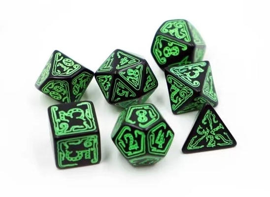 Jeu de rôle à la mode jeu de dés 20 mm fond noir