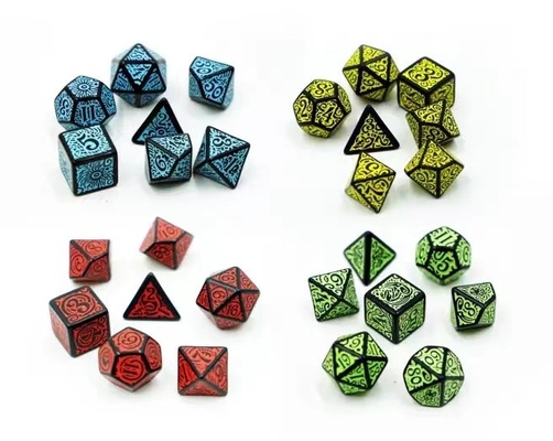 Jeu de rôle à la mode jeu de dés 20 mm fond noir