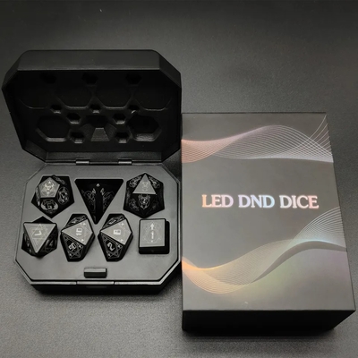 Allumez les dés DND Rechargeable avec boîte de recharge 7 PCS LED Dés électroniques pour table