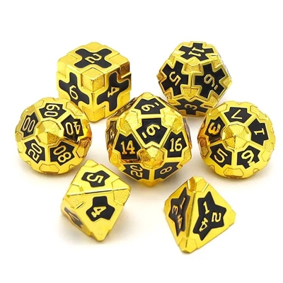 CE RPG de précision polyédrique jeu de dés OEM non toxique en vrac alliage de matériau KTV Bar