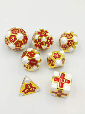 7 pièces de jeu de dés polyédrique baroque