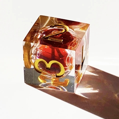 Jeu RPG Blood Dice Set Rouge Liquide Core Dice Résine Dragon et Donjon