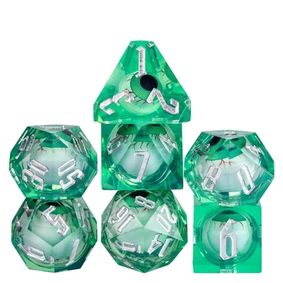 16mm plein polyédrique dés en mouvement Donjons et Dragons Bloodshot Blue Eye dés ensemble pour le rôle