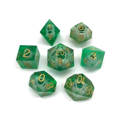 16mm plein polyédrique dés en mouvement Donjons et Dragons Bloodshot Blue Eye dés ensemble pour le rôle